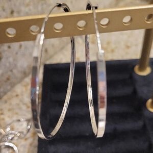 Elegant Silver Hoop Earrings